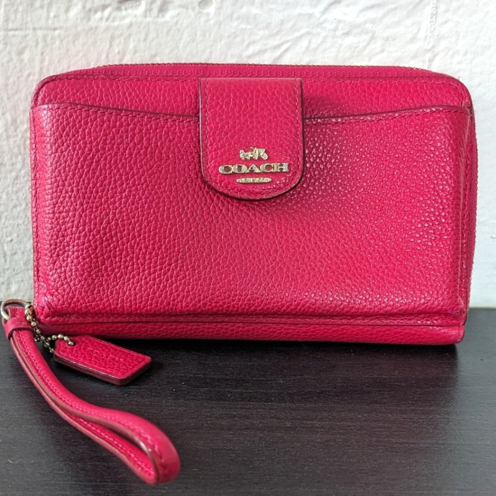 Coach Barbie Pink Wrist Wallet with Strap
